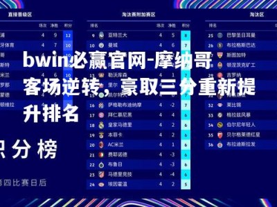 bwin必赢官网-摩纳哥客场逆转，豪取三分重新提升排名