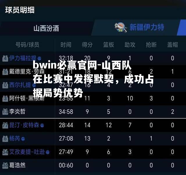 山西队在比赛中发挥默契，成功占据局势优势